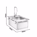 Commercial Drop-in Hand Wash Sink – Stainless Steel – with Tap