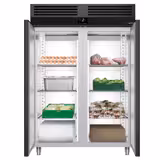 Commercial Refrigerator Stainless Steel PREMIUM - 1400 L - 2 Doors - GN 2/1 - Ventilated - Anthracite