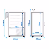 Compact Fumoir électrique professionnel - Commande électronique - avec 4 grilles - 500x450mm