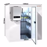 Kühlzelle - 1200x1500mm - 2,6m³ - inkl. Kühlaggregat