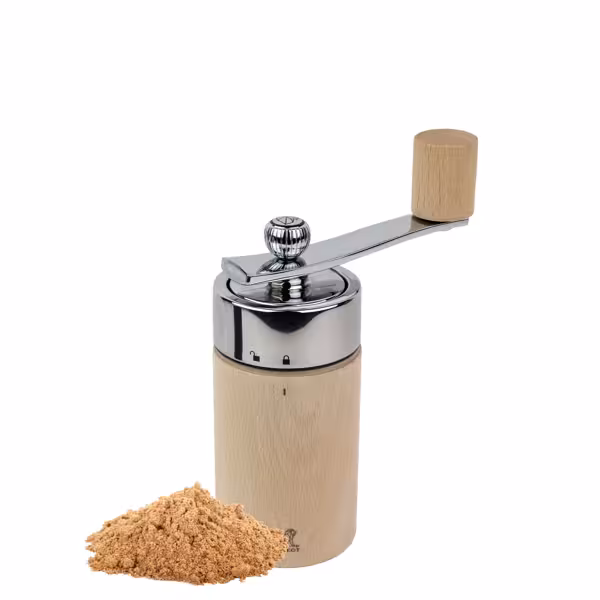 (6 stuks) PEUGEOT | ISEN - Nootmuskaatmolen met slinger - Hout - Natuurlijk - Hoogte: 150mm
