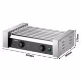 Saladette - 1210x700mm - 2-deurs - voor 9x GN 1/6 - incl. worstenroller grill & hotdogwarmer
