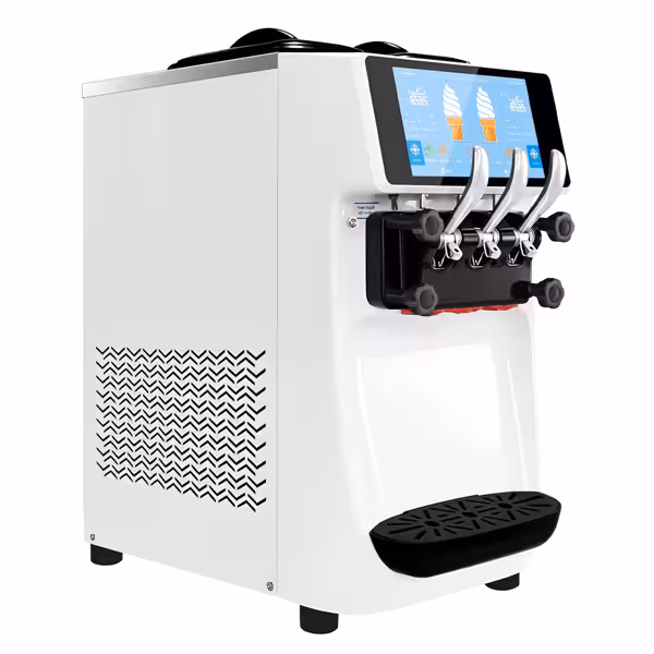 Softijsmachine - 30-32Liter/u - 2,68kW - Touchscreen - voor 2 smaken(+ mix) - Tafelmodel - luchtgekoeld