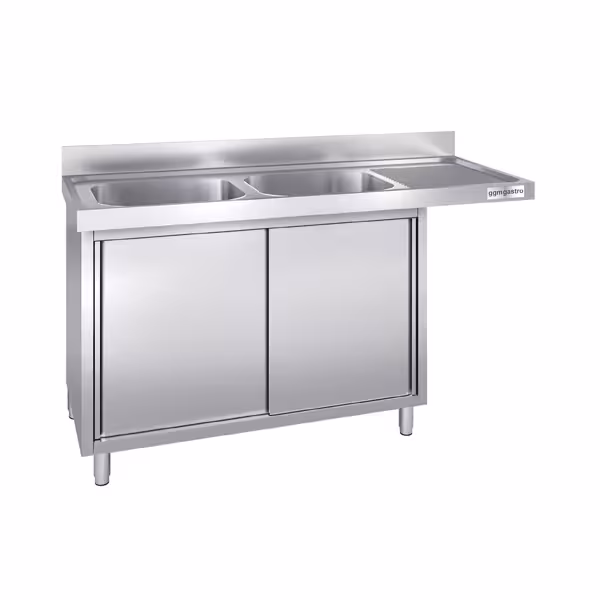 Chiuvetă 1,8m - 2 cuve în partea stângă L 50 x B 40 x T 25 cm