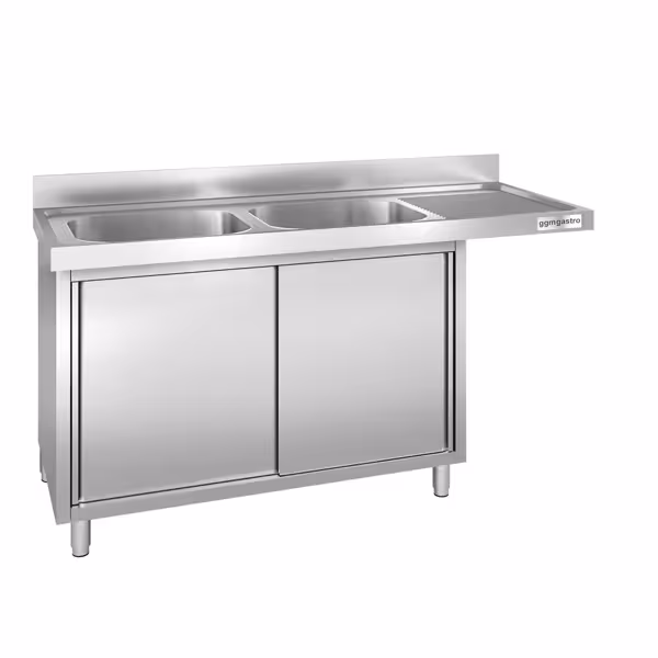 Spülmaschinen-Spülschrank - 1800x600mm - mit 2 Becken links