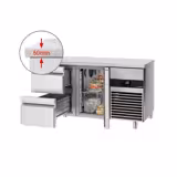 Koelwerkbank PREMIUM - 1400x700mm - met 1 deur & 2 laden