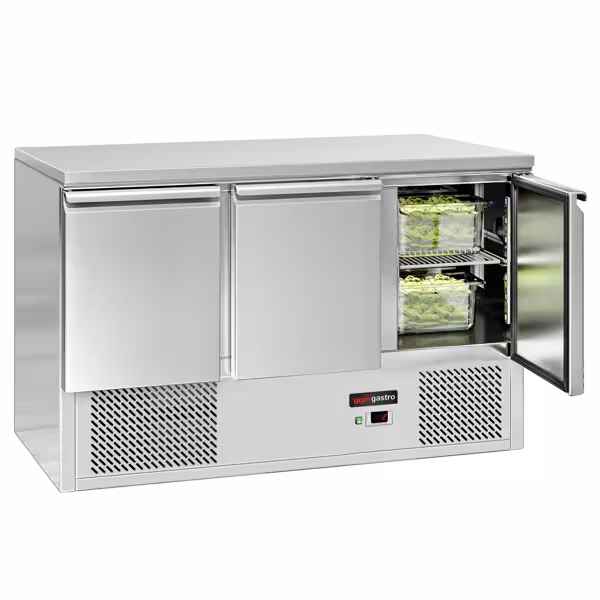 Koelwerkbank ECO - 1368x700mm - 368 liter - met 3 deuren