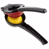 (6 pcs) Lemon & Lime Hand Juicer - Compact - 2 Cones - Black - Length: 220mm - Aluminium