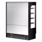 Murale Refrigerato Professionale - 1524mm - 693l - +1°/+5°C - con 2 porte a battente in vetrocamera & 4 ripiani - Nero