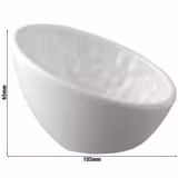 (6 kom) Zdjelica za umake - TAO - Melamin - 70 ml - okrugla - 105x100 mm - Bijela