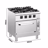 Gas Oven Range - 32kW - 4 burners - with Gas Oven Static Oven - 6kW