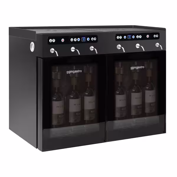 Professioneel Wijndispenser - 2 temperatuurzones - 6 flessen