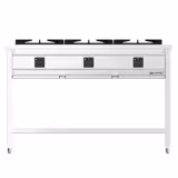 Fogão a gás base aberta - 25,5kW - 3 queimadores - alto rendimento