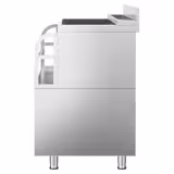 محطة كوكتيل - ستانلس ستيل - 600x600mm - مع بئر ثلج & حامل زجاجات أمامي