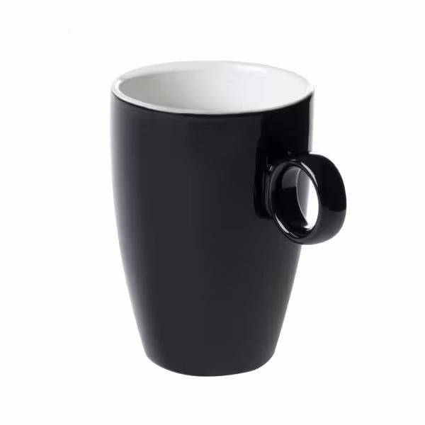 (6 stuks) BART COLOUR CAFE - Koffiekop - 230ml - Zwart