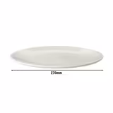 (6 pcs) LUX | Plate - flat - Porcelain - Ø270mm - Ivory