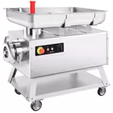 Lihamylly 42 - ruostumaton teräs - 700 kg/h - 4 kW - peruutustoiminto - pyörillä - reikälevy 4,0 mm