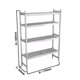 Étagère de base en aluminium - 1190 x 1685 mm - Capacité de charge : 450 kg