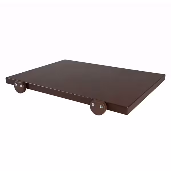 Antislip snijplank - 600x400mm - Dikte: 20mm - HACCP-conform - Polyethyleen - Bruin - Antislipvoetjes - Vaatwasmachinebestendig