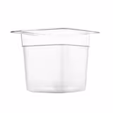 (6 adet) Polikarbon Gastronorm Küvet GN 1/6 - şeffaf - 2.2L - Yükseklik:150mm