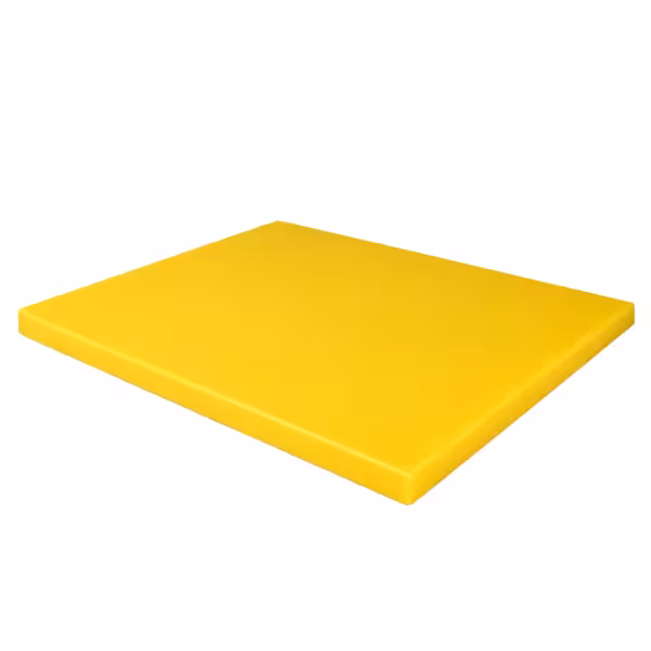 Antislip snijplank - 600x400mm - Dikte: 20mm - HACCP-conform - HDPE - Geel - Vaatwasmachinebestendig