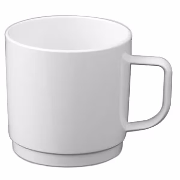 (50 sztuk) Filiżanka do herbaty/kawy z poliwęglanu – 200 ml – biała