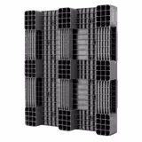 (12 szt.) Paleta plastikowa EUR z recyklingu PREMIUM - 1200x800mm - Nośność: 650kg - Szary ciemny - pełna