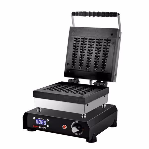 Gofrownica cyfrowa - 1,2 kW - Kształt: Gofr na patyku	