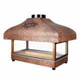 Copper Charcoal Grill - 2000mm - Grill grate: 1800x500mm