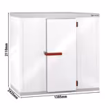 Cella frigorifera TN - 1385x2435mm - 5,43m³ - con pavimento - pannello 80mm