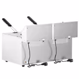 Commercial Countertop Electric Twin Tank Fryer - 12+12 litres - 6.5kW - Manual