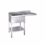 Mesa com pia de lavagem - 1,2 m - 1 Pia à esquerda C 40 x L 40 x P 25 cm