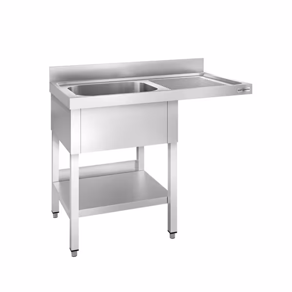 میز استیل سینکدار ماشین ظرفشویی- 600*1200 میلیمتر - یک سینک در چپ
