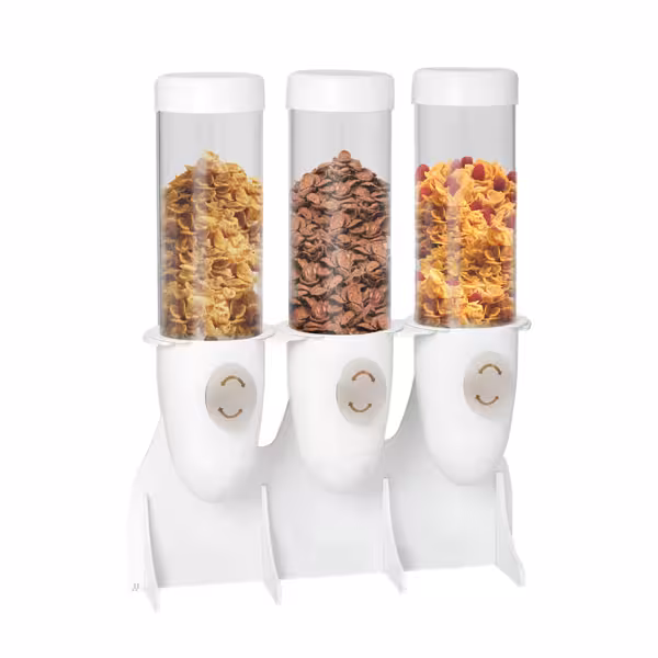 Graandispenser - 3x - wit - met draaisysteem