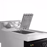 Elektrische friteuse - 10 liter - 13,2 kW - zwart - mechanische bediening - met aftapkraan