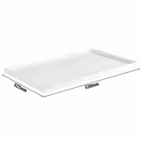 (6 stuks) GN 1/1 dienblad - ASIA PLUS - Melamine - 530x325mm - Hoogte: 30mm - Wit - stapelbaar; vaatwasserbestendig