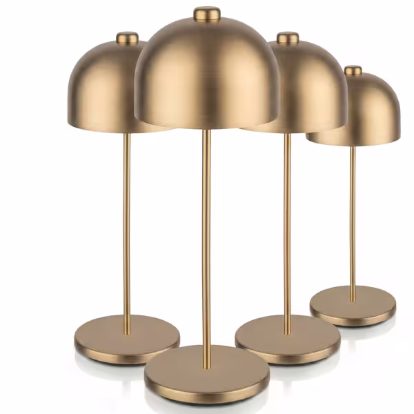 (4 stuks) Tafellamp - JOSEF Mini - oplaadbaar - draadloos - IP54 - dimbaar in 3 standen - Ø110mm - Champagne