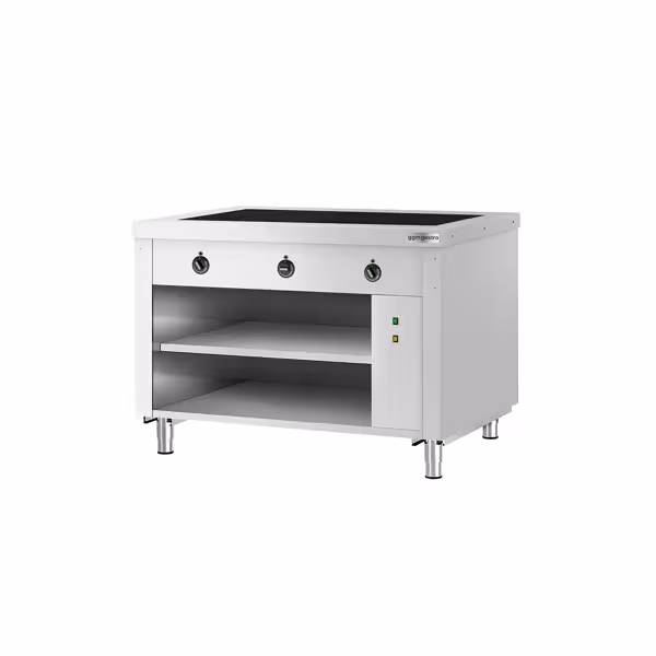 Buffettheke KOPENHAGEN - 1240mm - mit Warmhalteplatte - Edelstahl