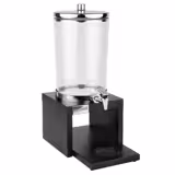 Dispenser per bevande - BRIDGE - 4 litri - legno scuro - incl. stand, 2 batterie & adattore touchless