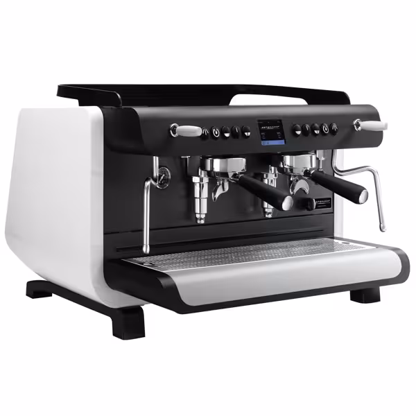 Espressomachine / Pistonmachine - 2-groeps - Automatisch - Multiboiler - met touchscreen - pre-infusiesysteem & 2 stoompijpen - Wit