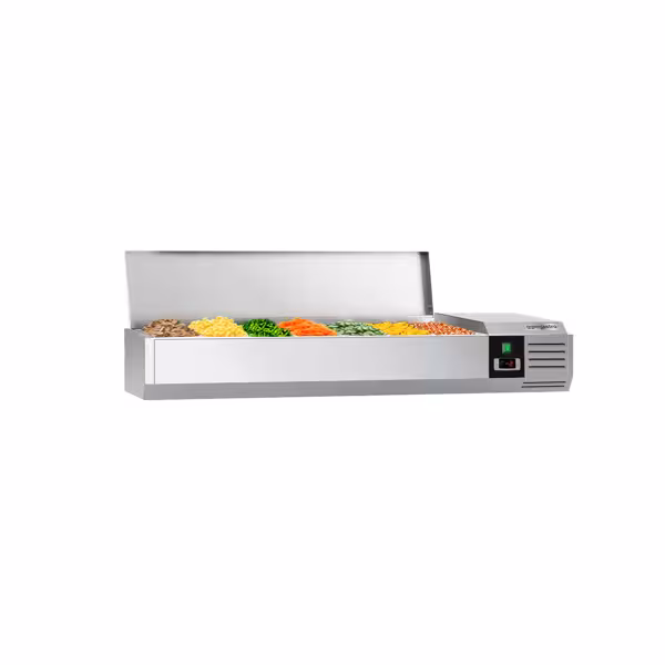 Vitrină frigorifică de ingrediente PREMIUM - 1600x395 mm - 7x GN 1/3