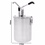 Kastikeannostelija - Ruostumaton teräs - 1 pumppu - 8 l - 215x215x430 mm - einstellbarer Dosierung - säiliöllä