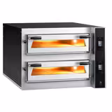 Sähköinen pizzauuni (samottikivipohja) - 1270x990 mm - 6+6 x Ø 35 cm (Syvä) - enintään 400 °C - Digitaalinen