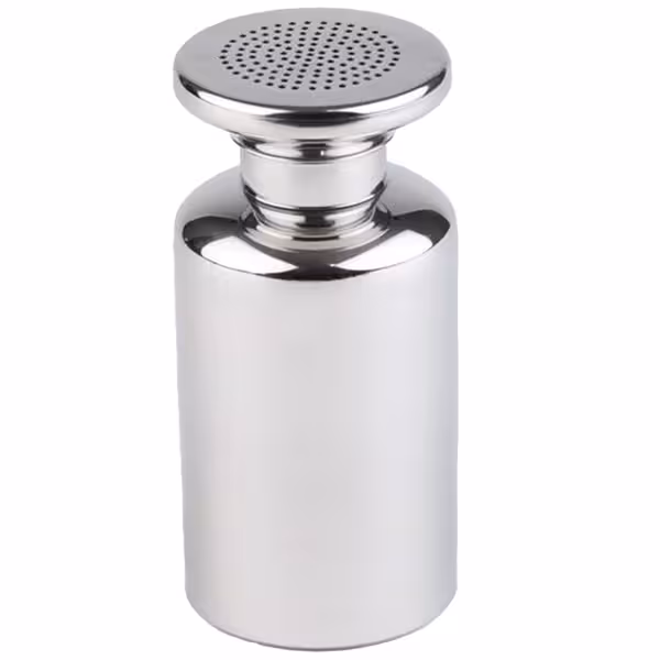 (6 Pièces) Saupoudreuse Sel & Frites - Inox - 450 ml - Hauteur 195 mm