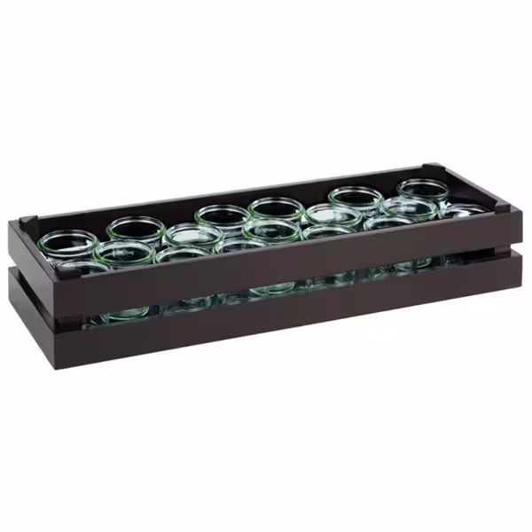 Wooden Buffet Riser Display Box – Solid wood - 555×185×105 mm - Black