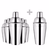 (6 Stück) - Cocktail Shaker - Edelstahl - 550ml