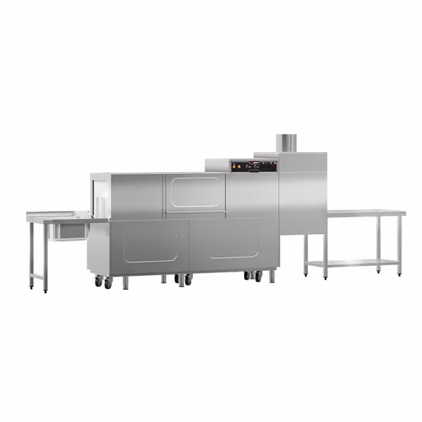Mașină de spălat vase cu transportor - digitală - 31 kW - cu uscător - masă de alimentare la stânga