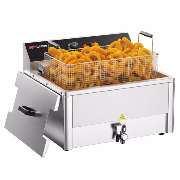 Commercial Countertop Electric Fish Fryer - 20.4 litres - 5kW - with drain tap