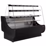 Pasta Teşhir Dolabı - 1900x980mm - 3 raflı; tortenauszuglu - cam kapılı; sürgülü kapı - LED aydınlatma; dijital termostat; otomatik defrost - ön panel siyah