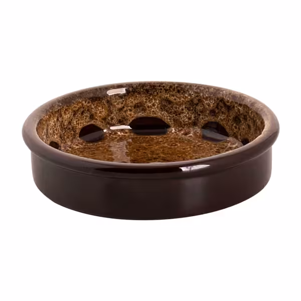 (24 pcs) SABANA - Tapas Oven Dish - Ø100mm - Brown / White